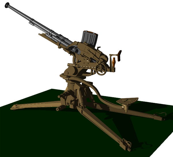Type 98 antiaircraft Machine cannon-03