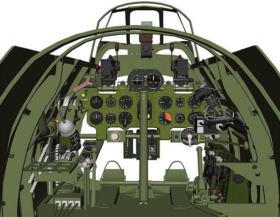 Type Zero model 21 cockpit back