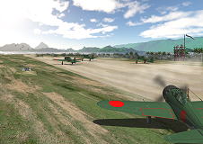 ラバウルに展開する零戦隊による連合軍機迎撃のための一斉離陸