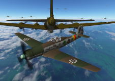 B-17群に攻撃中のTa152H-1